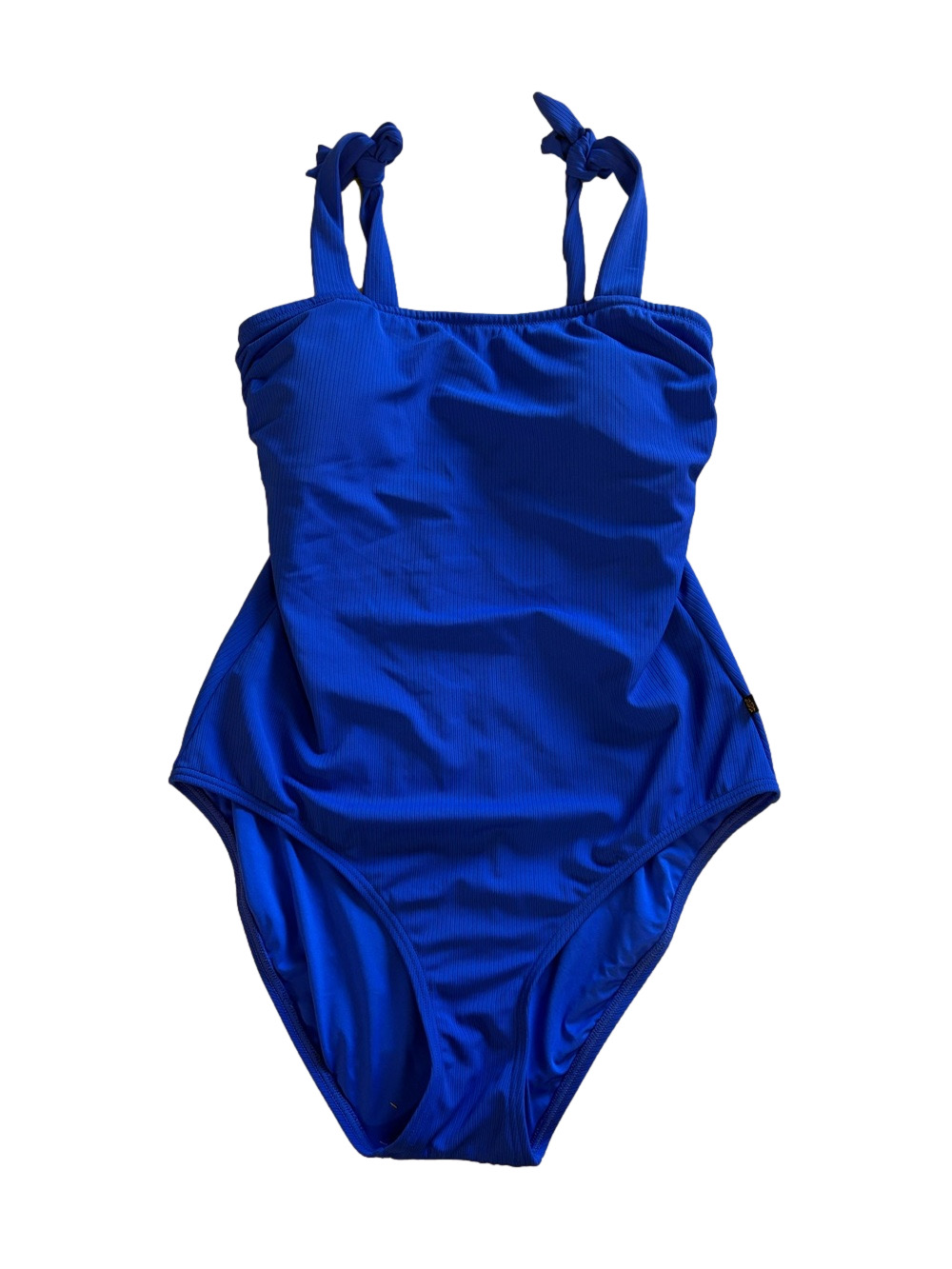 Royal Blue One-Piece Swimsuit with Tie Shoulder Straps